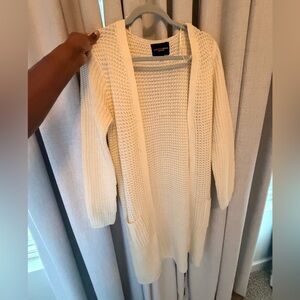 Ambiance Cream Knit Cardigan